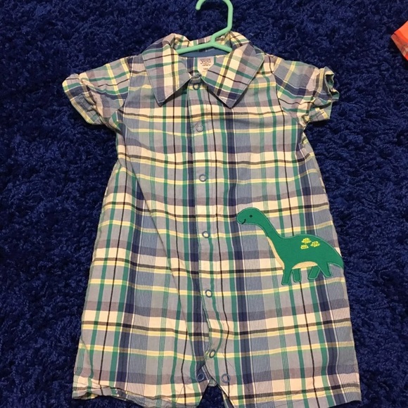 2 Carter’s Plaid Rompers - Picture 4 of 6